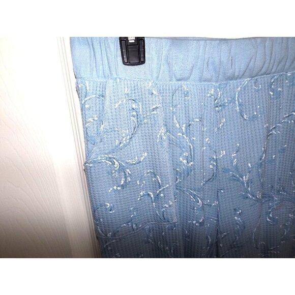 Soft Surroundings Wonderful Waffle Pant M blue elastic waist - Picture 7 of 8
